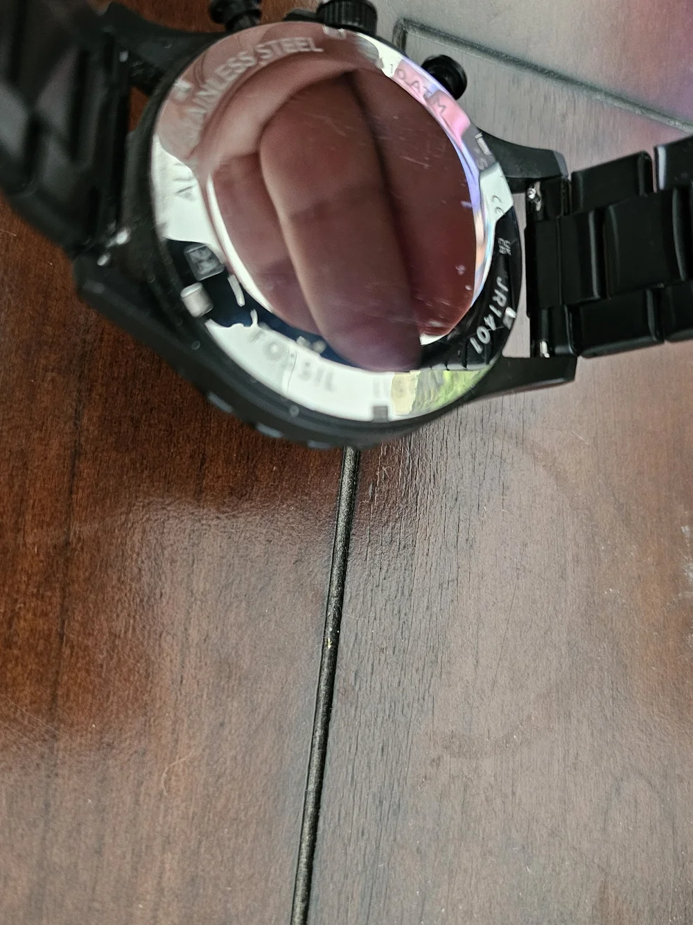 Fossil Black Stainless Steel Chronograph Watch
